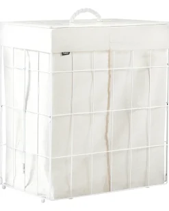 Cesto per la biancheria Con coperchio APOTERI Metallo Bianco 100 L