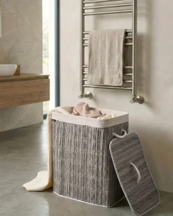 Cesto per la biancheria Con coperchio ARRAIAS Tessuto Grigio 100 L