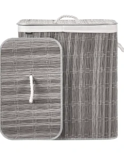 Cesto per la biancheria Con coperchio ARRAIAS Tessuto Grigio 100 L