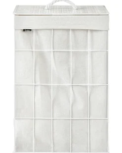Cesto per la biancheria Con coperchio APOTERI Metallo Bianco 72 L