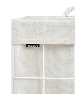 Cesto per la biancheria Con coperchio APOTERI Metallo Bianco 72 L