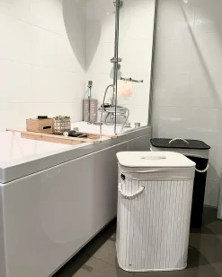 Cesto per la biancheria KOMARI Bambù Nero 72 L