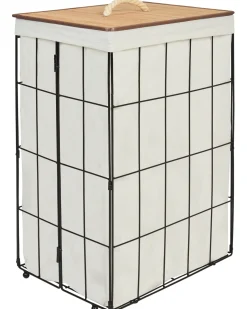 Cesto per la biancheria MIRISSA Metallo Nero 72 L
