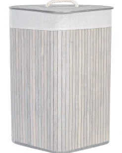 Cesto per la biancheria MATARA Bambù Grigio chiaro 57 L