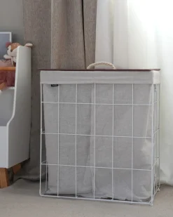 Cesto per la biancheria MIRISSA Metallo Bianco 100 L