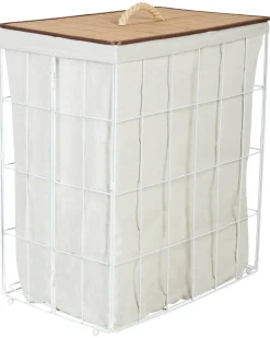 Cesto per la biancheria MIRISSA Metallo Bianco 100 L