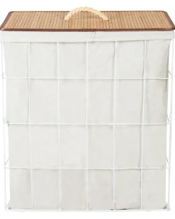 Cesto per la biancheria MIRISSA Metallo Bianco 100 L