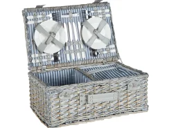 Cesto da Picnic FIGUE Vimini Grigio