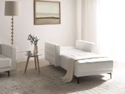 Chaise longue ABERDEEN Pelle sintetica Bianco