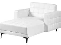 Chaise longue ABERDEEN Pelle sintetica Bianco