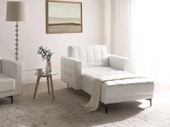 Chaise longue ABERDEEN Pelle sintetica Bianco