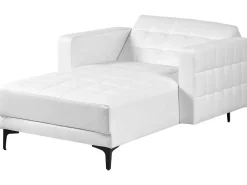 Chaise longue ABERDEEN Pelle sintetica Bianco
