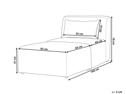 Chaise longue LEMVIG Velluto a coste Beige chiaro