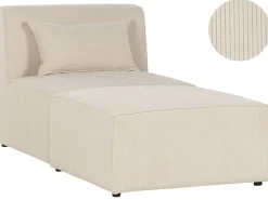 Chaise longue LEMVIG Velluto a coste Beige chiaro