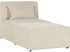 Chaise longue LEMVIG Velluto a coste Beige chiaro