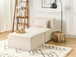 Chaise longue LEMVIG Velluto a coste Beige chiaro