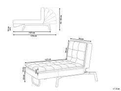 Chaise longue LOIRET Tessuto Beige