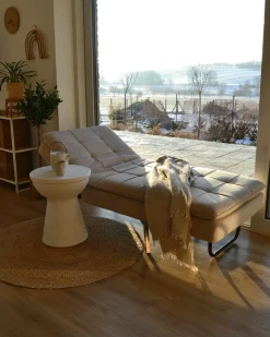 Chaise longue LOIRET Velluto Beige