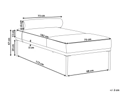 Chaise longue MALMOS Lino sintetico Pelle sintetica Marrone