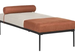 Chaise longue MALMOS Lino sintetico Marrone dorato