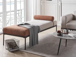 Chaise longue MALMOS Lino sintetico Marrone dorato