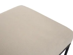 Chaise longue MALMOS Lino sintetico Pelle sintetica Marrone scuro