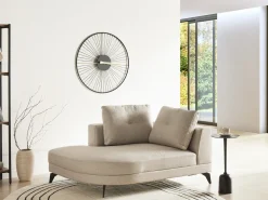 Chaise longue MARUM Lino sintetico Beige chiaro