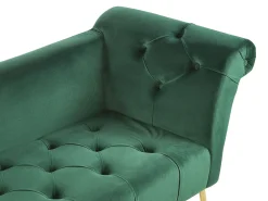 Chaise longue NANTILLY Velluto Verde scuro