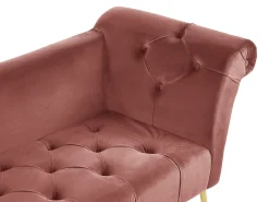 Chaise longue NANTILLY Velluto Rosa