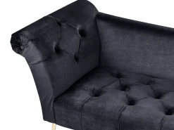 Chaise longue NANTILLY Velluto Nero