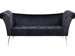 Chaise longue NANTILLY Velluto Nero