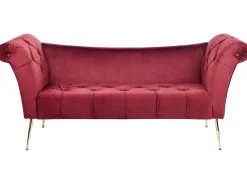 Chaise longue NANTILLY Velluto Rosso scuro