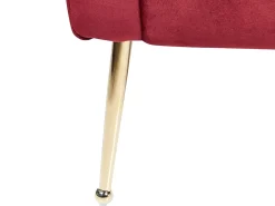 Chaise longue NANTILLY Velluto Rosso scuro