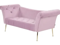Chaise longue NANTILLY Velluto Viola chiaro