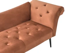 Chaise longue NANTILLY Velluto Marrone dorato