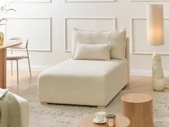 Chaise longue NERBO Bouclé Bianco sporco