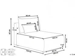Chaise longue NERBO Bouclé Bianco sporco
