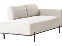 Chaise longue SAVASSE Lino sintetico Beige chiaro