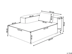 Chaise longue versione destra BRANDE Grigio