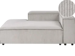 Chaise longue versione destra ARDAL Velluto a coste Tortora