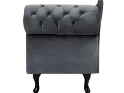 Chaise longue versione destra NIMES Velluto Grigio