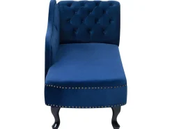 Chaise longue versione destra NIMES Velluto Blu marino