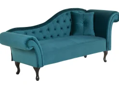 Chaise longue versione destra LATTES Velluto Foglia di tè