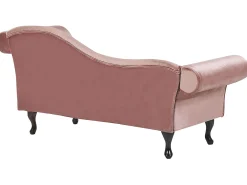 Chaise longue versione destra LATTES Velluto Rosa
