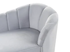 Chaise longue versione destra ALLIER Velluto Grigio chiaro