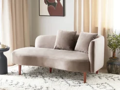Chaise longue versione destra CHAUMONT Velluto Tortora