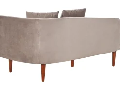 Chaise longue versione destra CHAUMONT Velluto Tortora