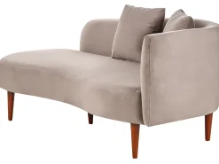 Chaise longue versione destra CHAUMONT Velluto Tortora