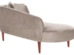 Chaise longue versione destra CHAUMONT Velluto Tortora
