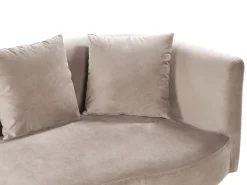 Chaise longue versione destra CHAUMONT Velluto Tortora